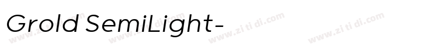 Grold SemiLight字体转换